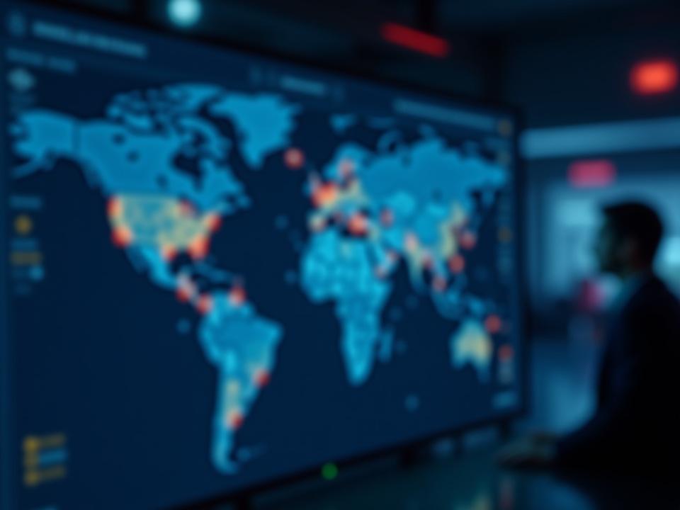 Modern logistics dispatch center using advanced telematics and route optimization software