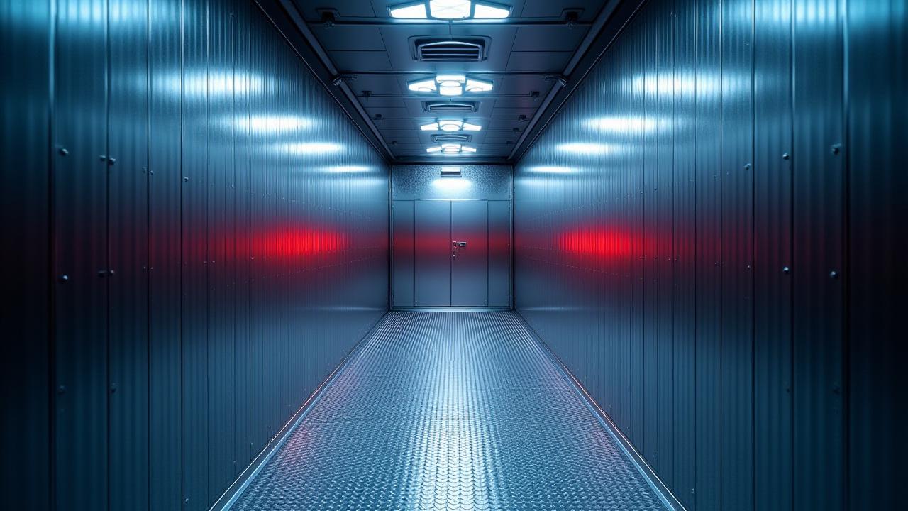 Ultra-clean interior of a modern refrigerated trailer with airflow chuting